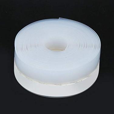 Imagem de GLOGLOW Tira de Vedação para Juntas/vedações para Portas e Janelas, Autoadesiva, Ultrafina, Branca/bege, 5m de Comprimento, Silicone, Descascamento Climático (35mm * 5m (branco/esbranquiçado