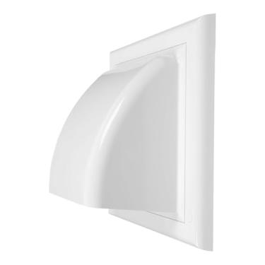 Imagem de Repa Market Tampa externa de ventilação de secadora de 10 cm com amortecedor de retrocesso - Exaustor de exaustão de plástico ABS branco - Tampa de ventilação de parede - Tampa de ventilação externa