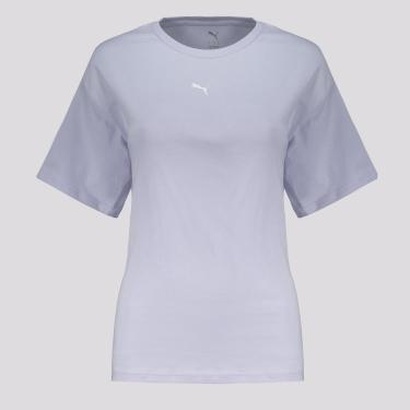 Imagem de Camiseta Puma ESS Logo Relaxed Feminina Azul Claro-Feminino