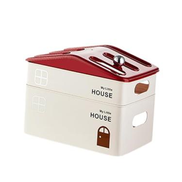 Imagem de IEUDNS Caixa organizadora para roteador, ocultador de régua de tomadas, suporte de cabos portátil e elegante para mesa, economizando espaço, ideal para, Dupla Camada