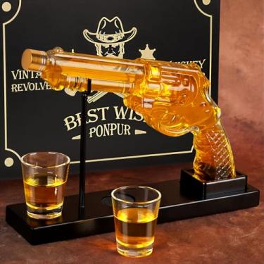 Imagem de Conjunto de decantador de uísque com 2 copos, copos de shot em forma