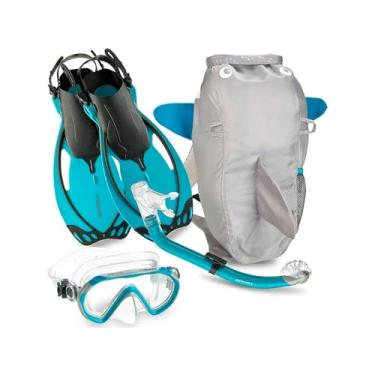 Imagem de Mares Conjunto de máscara infantil com snorkel Head Sea Pals (Aqua, Pequeno/9-13)