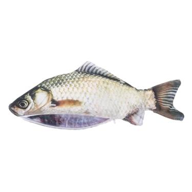 Imagem de Lurrose Estojo de Lápis Em Formato de Peixe: Estojo Divertido para Canetas - Bolsa Fofa para Lápis - Bolsinha Pequena Em Formato de Peixe para Meninos E