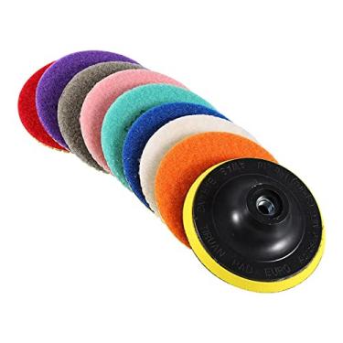 Imagem de Hyuduo Discos de Moagem de Almofadas de Polimento úmido de 4 Mm de Espessura e 100 Mm para Polimento de Mármore de Concreto de Granito, Força e Suavidade Fortes, de Longa Duração, Adequados para Máquinas Abaixo de 6.000 RPM