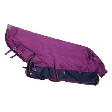 Imagem de Generic Manta de inverno para cavalos, ideal para estábulos, quente, ao frio, acolchoada, à prova de vento, 600D, com proteção para o pescoço e, Rose Red S