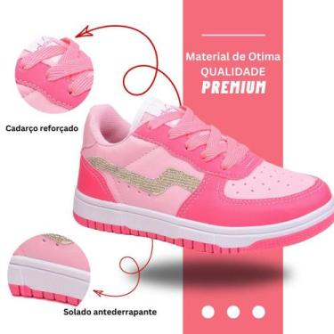 Imagem de Tênis infantil 26 ao 33 menina menino casual volta as aulas reforçado 