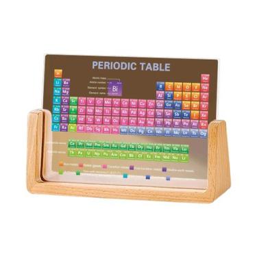Imagem de Expositor De Tabela Periódica Em Acrílico Com Base De Madeira Para Est