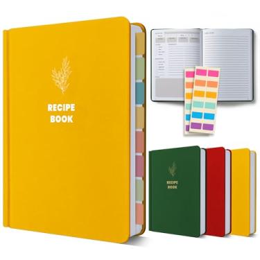 Imagem de Only Zest Diário de culinária, livro de receitas em branco para receitas caseiras, livro de receitas com capa à prova d'água, caderno de receitas para escrever, organizar, preservar refeições em