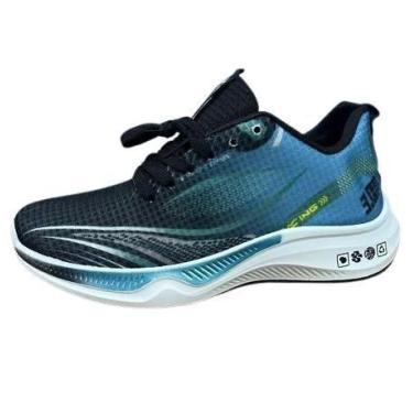 Imagem de Tenis Esportivo Masculino New Pro Fast Corrida - LTX SHOES, Preto, Azu