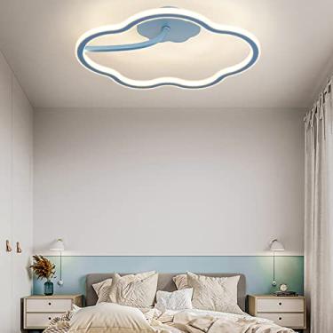 Imagem de Luminária de teto LED, luminária de teto infantil LED com controle remoto e intensidade regulável, ideal para sala de estar, mesa de jantar, quarto, corredor e jardim de infância (azul, C-45