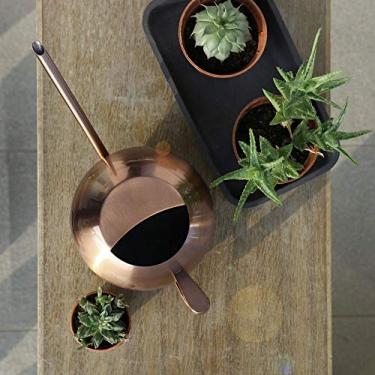 Imagem de Mingzhe Regador de Boca Longa de Aço Inoxidável Pode Polvilhar Pote para Plantas Flores Jardim 1000ml (Bronze Antigo)