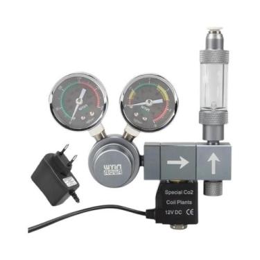 Imagem de Regulador De CO2 Duplo Com Válvula Solenoide De Conexão Rápida E Regis