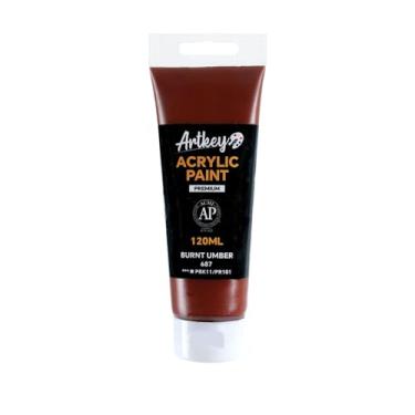 Imagem de Artkey Tinta acrílica - Umber queimada (250 ml/239.6 g) tubos, pigmentos ricos e vibrantes, tintas acrílicas para artistas profissionais - Materiais de arte para tela, madeira, rocha, argila, tecido