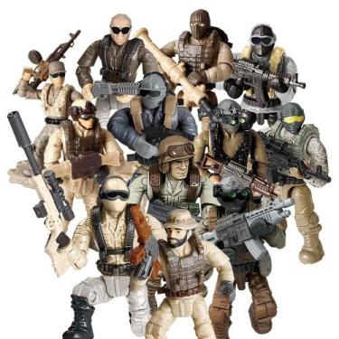 Imagem de Bolsas para cegos em minifiguras YEIBOBO! Figuras de ação militar x6 -