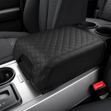 Imagem de DEYTOP Capa de console central para Ford F150 2004-2014 e Expedition 2007-2014 capa de apoio de braço de carro para Lincoln Mark LT 2006-2008 acessórios protetor de almofada de apoio de braço (preto