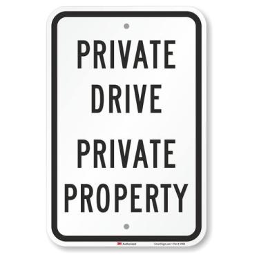 Imagem de Assine SmartSign Private Drive - Propriedade privada 12x18cm