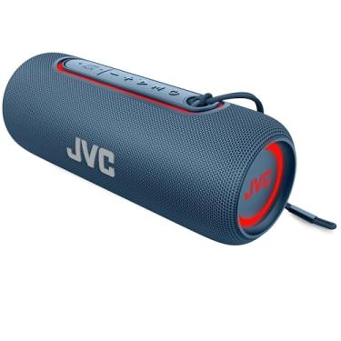 Imagem de JVC Alto-falante portátil sem fio iluminado com saídas máximas de 20 W, som dinâmico, Bluetooth 5.0, capacidade TWS, USB-C, IPX5, entrada auxiliar, até 5 horas de vida útil da bateria - SPPA5BTA
