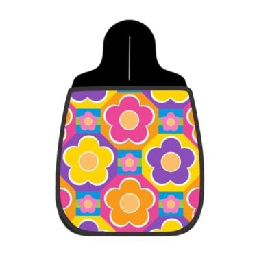 Imagem de Lixeira De Carro Organizador Lixinhocar Floral Geométrico Retrô