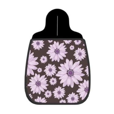 Imagem de Lixeira De Carro Organizador Lixinhocar Margarida Lilás Fundo Marrom