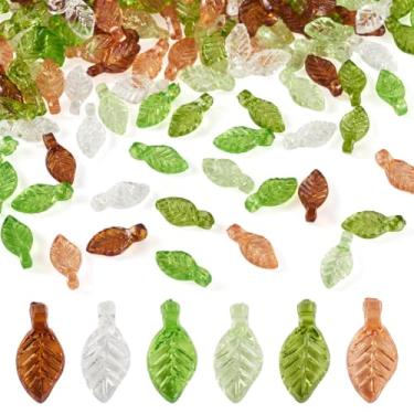 Imagem de 600 peças pingentes de folha de acrílico transparente sortidos pingente de folhas de acrílico para brincos, pulseiras, colar, pendentes, joias, faça você mesmo, artesanato de primavera 10 ~ 10,5 x 5 x