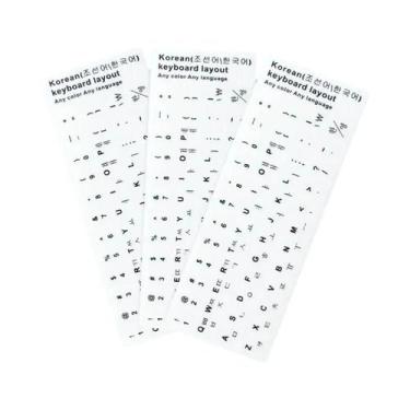 Imagem de Adesivos De Teclado Brancos 3pcs Substituição Universal Para Computado