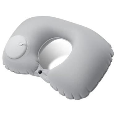 Imagem de Travesseiro de Viagem Inflável U para Avião Automático Travesseiro Cervical Compacto(Cinza (UZ))