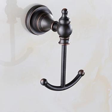 Imagem de HHHJQFAAT Conjunto de acessórios de banheiro bronze polido a óleo toalha suporte de toalha suporte de papel higiênico montado na parede conjuntos de ferragens de banho, suporte de papel (gancho de