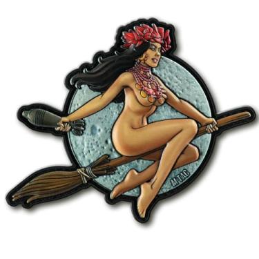 Imagem de M-Tac Patch de moral Tactical Girl - Patch militar tático de PVC com gancho de fixação - adesivos para colete, mochilas, chapéus (#11 Witch)