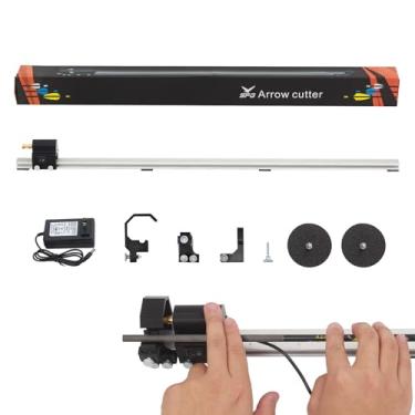 Imagem de SOPOGER Serra de flecha elétrica para tiro com arco e flecha de carbono, mini serra alternativa, ferramenta de construção de corte quadrado ajustável para eixo de seta de carbono puro e fibra de vidro