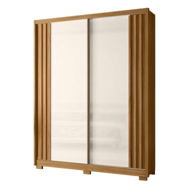 Imagem de Guarda Roupa Casal Roupeiro Quarto Colorado 4 Portas Freijo-off White - Moval