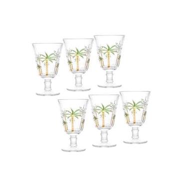 Imagem de Conjunto 6 Taças de Cristal Palm Hand Paiting 240ml