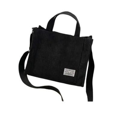 Imagem de Bolsa Transversal De Corduroy Para Mulheres, Bolsa Casual Quadrada, Or