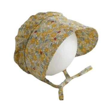 Imagem de Chapéu De Algodão Com Estampa Floral Para Crianças, Protetor Solar De 