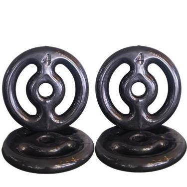 Imagem de Kit 4X Anilhas Emborrachada 04Kg