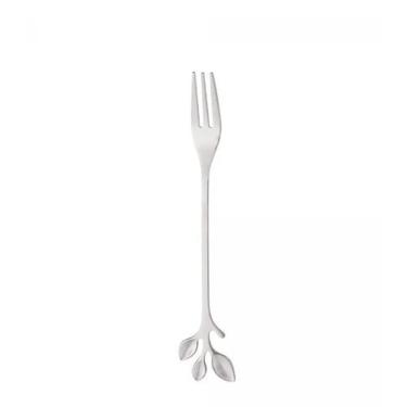 Imagem de Cj 4 garfos aco inox p/aperitivo leaves prateado - WOLFF