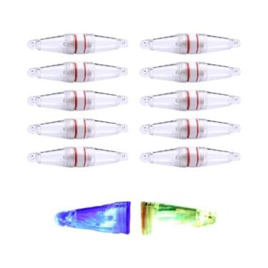 Imagem de Luzes De Pesca LED Dupla Face 10 Peças Piscando Para Atrair Peixes Luz