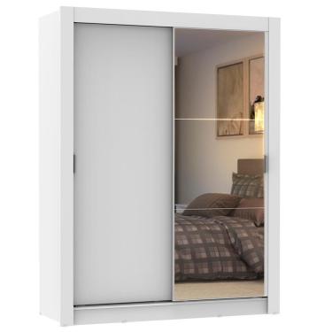 Imagem de Guarda Roupa Solteiro Denver 2 Portas Correr Espelho Madesa