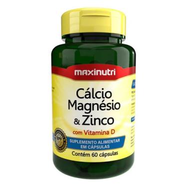 Imagem de Cálcio Magnésio e Zinco + Vitamina D 600mg 60 Cápsulas Maxinutri