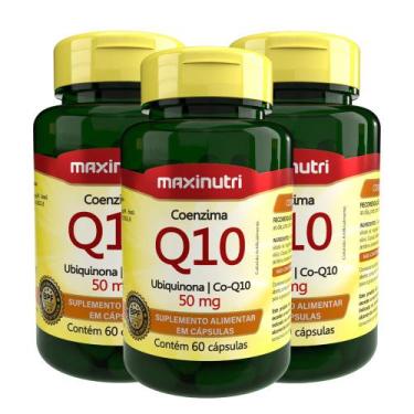 Imagem de Kit 3 Coenzima Q10 Nutriente Essencial 50mg 60 Capsulas - Maxinutri