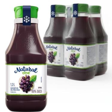 Imagem de Kit c/ 4und Suco Natural One 100% Uva e Maçã 1,35L