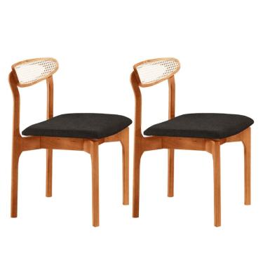 Imagem de Conjunto com 2 Cadeira de Jantar Noronha Premium Moderna Mobilia