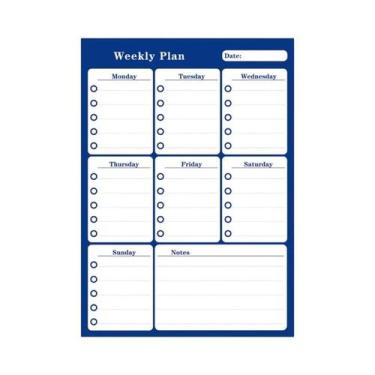 Imagem de Quadro Magnético A3 Para Geladeira: Calendário Semanal E Mensal, Lousa