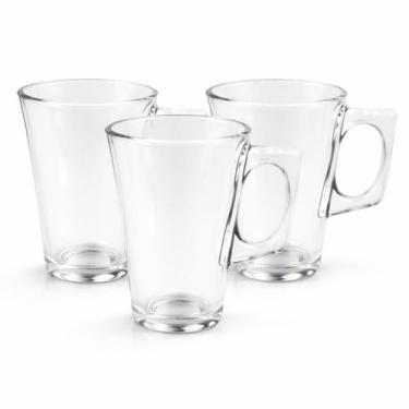 Imagem de Conjunto 3 Canecas de Vidro Vancouver 230ml Transparente Design Modern