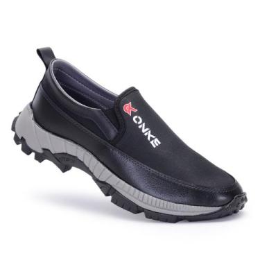 Imagem de Tênis Masculino Slip-On Resistente Solado Tratorado - ONKE, Preto, 43