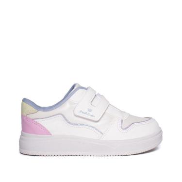 Imagem de Tênis Infantil Pink Cats Napa Branco/Azul/Rosa-Feminino