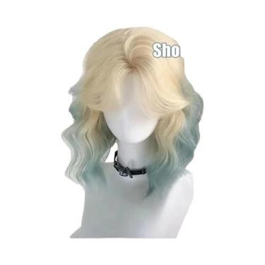 Imagem de Peruca Sintética Curta Cacheada Para Mulheres, Estilo Lolita Cosplay, 