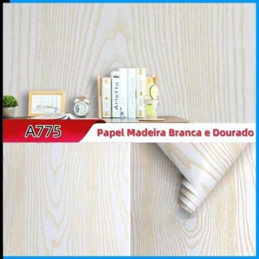 Imagem de Papel Adesivo Madeira para Envelopamento 10 Metros ideal para Moveis, 