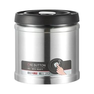 Imagem de Jarros De Armazenamento De Café Em Grãos, Alimentos E Doces De Aço Ino