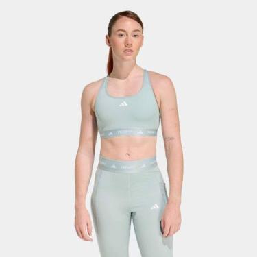 Imagem de Top Adidas Techfit Feminino, Verde, G