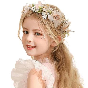 Imagem de Tiara Daminha De Honra Dourado Flores Casamento Madrinhas - VALLEN ACE